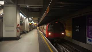 London Underground Edgware bound 1995 Stock Northern Line via Charing X Train entering Nine Elms [upl. by Heman]