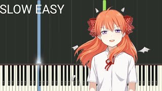 Gekkan Shoujo OP 1  SLOW EASY Piano Tutorial [upl. by Winne803]