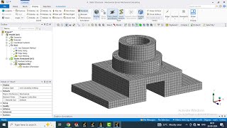 Hex Mesh in ANSYS Workbench  Ansys Hex Dominant Method [upl. by Bernadene]