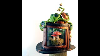 wearable art Cosplay Steampunk Mushroom Terrarium Top Hat [upl. by Annairba607]