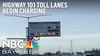 Highway 101 TollBased Express Lanes Begin Charging on the Peninsula [upl. by Devaj]