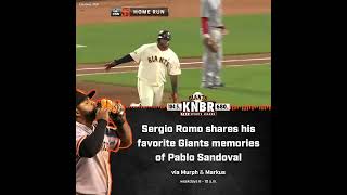 Sergio Romo reflects on Pablo Sandovals years with the Giants ahead of his potential final game [upl. by Nohtan]