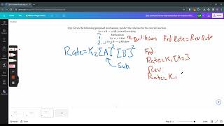 General Chemistry 2 Reaction Mechanism Example Problem [upl. by Odrude]