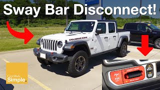 How To Use Jeep Front Sway Bar Disconnect  Jeep WranglerGladiator [upl. by Daren]