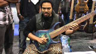 NAMM 2016 MTD BOOTH with Bubby Lewis on the Nebula Bass [upl. by Lacsap510]