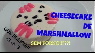 Cheesecake de Marshmallow e Chocolate Branco SEM FORNO  Cozinha Super Feliz Delícia 1 [upl. by Enois]