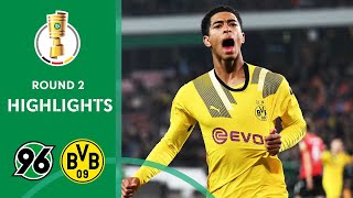 No problems for BVB  Hannover 96 vs Borussia Dortmund 02  Highlights  DFBPokal Round 2 [upl. by Imeaj]