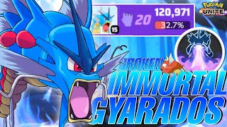 MAKE GYARADOS THE STIER ALL ROUNDER WITH THIS INSANE DRAGON BOUNCE META BUILD  Pokemon Unite [upl. by Yraeg]