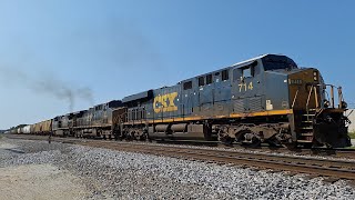 CSX Trio Leads A Phosphate Train [upl. by Attesoj354]