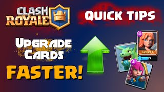 Clash Royale  How To Upgrade Cards Faster  Clash Royale Quick Tips [upl. by Alyac]