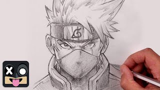 How To Draw Kakashi Hatake  Naruto Sketch Tutorial [upl. by Ynnub]