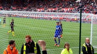 Stoke v City  reaction after 4th goal and Guardiola song [upl. by Notyep903]