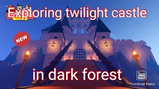 Exploring twilight castle in dark forest of Livetopia RP [upl. by Nilac956]