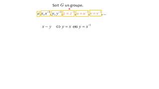 Formalisation de la vidéo précédente  lister de manière particulière les éléments dun groupe [upl. by Eciuqram]