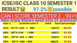 ICSE Class 10 Student Can I Score 90 Semester 2 🤔 how many Number we need icse icse2022 sem2 [upl. by Brittne]