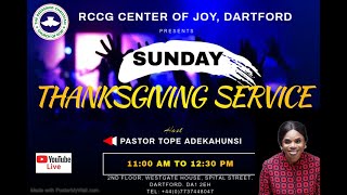 RCCG CENTER OF JOY DARTFORD UK  THANKSGIVING SERVICE  03NOV2024 [upl. by Eirased]