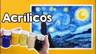 ¿Cómo pintar con ACRÍLICOS Tips y recomendaciones ✄ Quédate en casa y crea arte Conmigo [upl. by Auqinom]