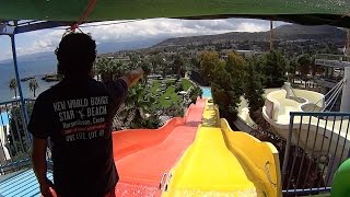 Racing Water Slide at Star Beach Water Park [upl. by Dickman]