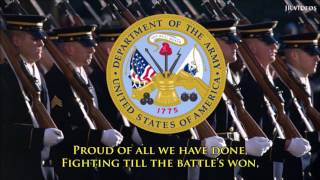 Service Anthem of the United States Army lyrics [upl. by Jennings]