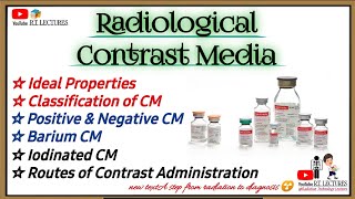 Contrast media in Radiography Types of Contrast Media XrayCTFluoroscopy contrast media [upl. by Ellitnahc721]