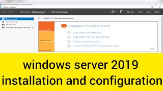 windows server 2019 installation and configuration [upl. by Kitchen]