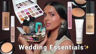 Indian Bridesmaid Wedding Guest Makeup Kit  Pack with me for a Summer Wedding☀️ [upl. by Apple]