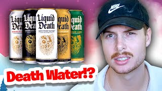 Trying LIQUID DEATH WATER Taste Test [upl. by Bushweller]