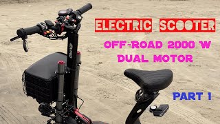 Electric scooter Dual motor 2000W capture with GoPro part 1 [upl. by Worra]