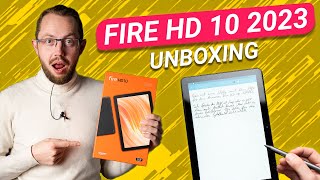 Amazon Fire HD 10 2023 Unboxing Jetzt mit Stift [upl. by Hadlee255]