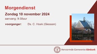 Morgendienst van zondag 10 november 2024  Hervormde gemeente Almkerk [upl. by Donella812]