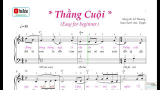 Thằng cuội  sheet trung thu easy for piano free sheet [upl. by Brew]