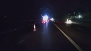 Roadworks on M9 Motorway West Lothian Scotland UK [upl. by Sigfried]