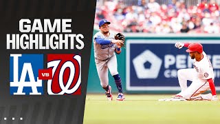 Dodgers vs Nationals Game Highlights 42524  MLB Highlights [upl. by Brote]