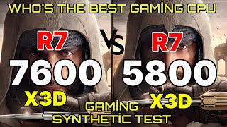 7600x3d vs 14600k vs 5800x3d vs R7 7700x vs R5 7600x vs R5 5600 vs İ5 12400f vs i7 14700k [upl. by Treacy]