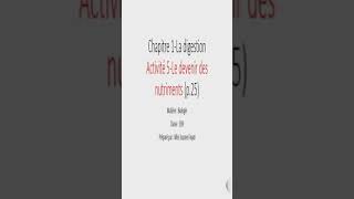 absorption des nutriments  comparer doc f eb9 [upl. by Esinev]