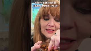 Easy homemade whole food protein snack roasted chickpeas highproteinvegan weightloss zepbound [upl. by Amej403]