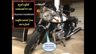 Flyscreen Installation  Royal Enfield Continental GT 650 [upl. by Jessie]