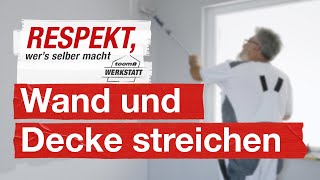 Wand und Decke richtig selber streichen  toom Werkstatt [upl. by Auvil95]