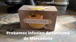 Probando infusión de CÚRCUMA con manzana y canela de MERCADONA [upl. by Magna]