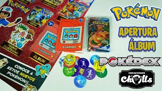 Álbum Pokémon Pokédex Generación 1 de Creacciones Chulls Unboxing y apertura sobres [upl. by Newbill]