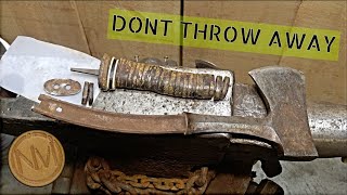 DONT THROW AWAY Your Estwing Leather Handled Hatchet  Restore your AXE Using Real Leather [upl. by Imhsar]