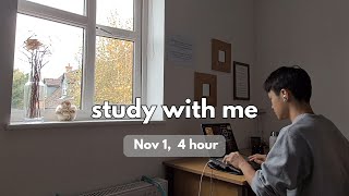 Nov 1  Study with me Live  4hour  Pomodoro 5010 [upl. by Etnahc200]