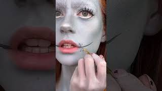 Sally Makeup 🩵✨ Credit c4tluvr666 sallymakeup sally halloween halloweenmakeup makeuptutorial [upl. by Hamlet]