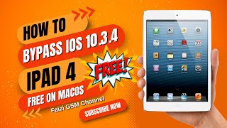 How to Bypass iPad 4 on iOS 1034  Unlocking Guide  Ipad 4 Icloud bypass Free On MacOS [upl. by Dasteel]