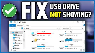 4 Ways to Fix USB Drive Not Showing Up in Windows Computers  USB Disk not Showing Up Solution [upl. by Mongeau]