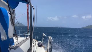 Sailing our new boat from St Thomas to the FL Keys — Hurricane amp leaking fuel tank [upl. by Atilam243]