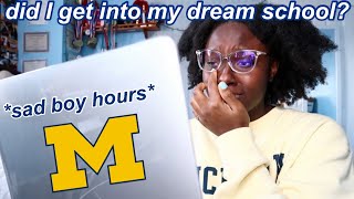 COLLEGE DECISION REACTION 2021  University of Michigan [upl. by Dirgis]