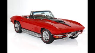 1967 CHEVROLET CORVETTE CONVERTIBLE RALLY REDSADDLE INT 454CI SIDE EXHAUST 4SPEED AC [upl. by Hortensia652]