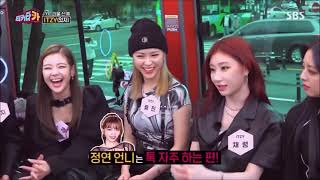 ENG TWICE Jihyo gave ITZY Yeji a birthday present  Cool seniors  ITZY on Tikita Car 210502 [upl. by Ricky]