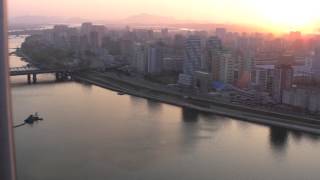 Pyongyang Skyline From The Yanggakdo Hotel [upl. by Dnaltroc435]